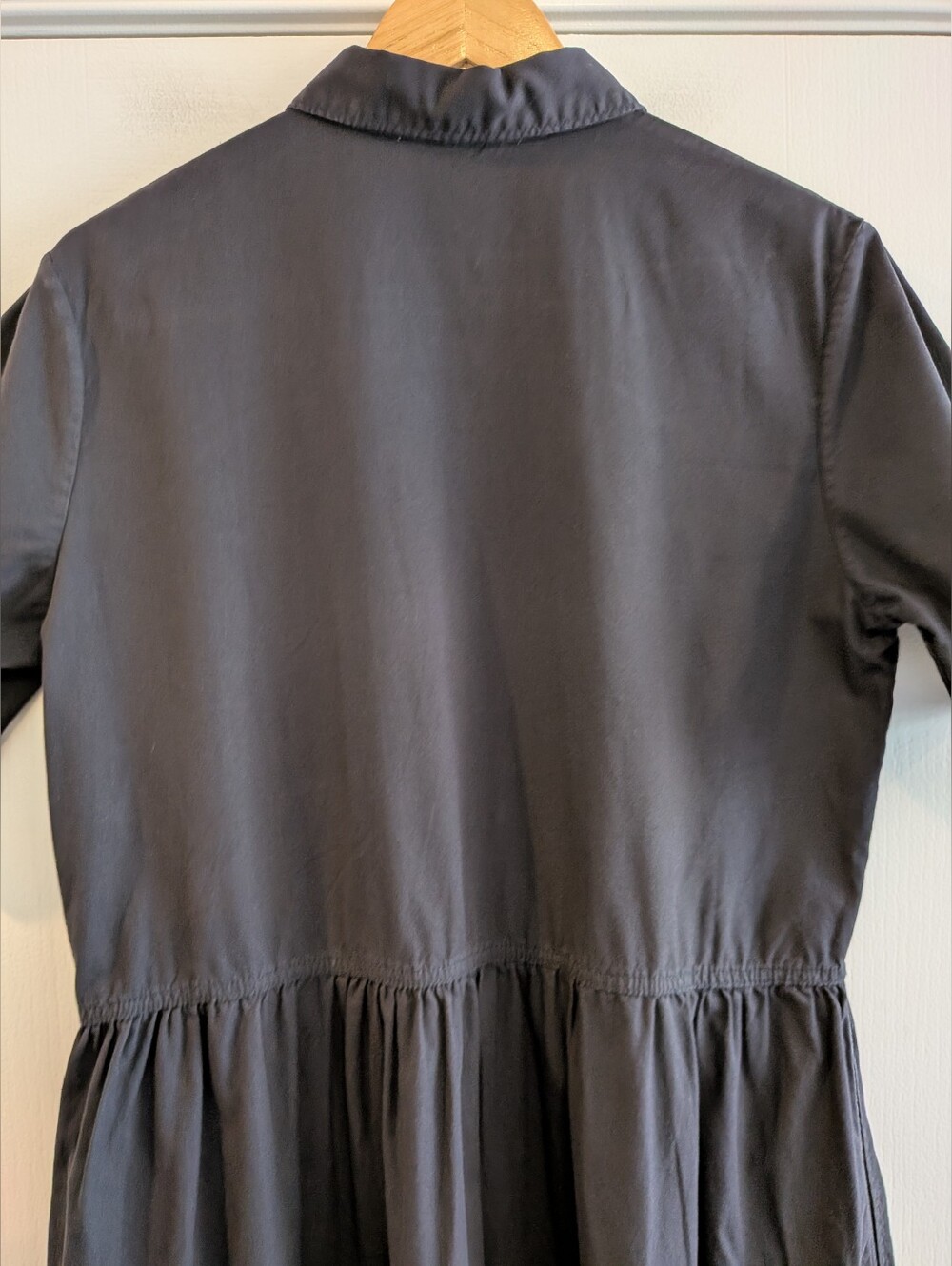 Everlane Parklet Shirtdress Cotton Black Midi Dress Minimalist Relaxed Size 6 - Picture 11 of 16